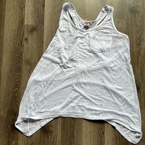 Op white razor back tank top